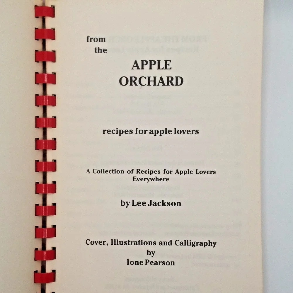 From The Apple Orchard Cookbook Recipes for Apple Lovers Lee Jackson 1st Ed 1984